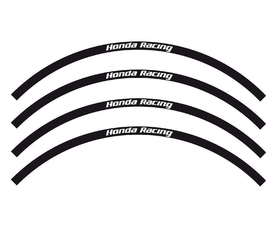 Adesivi per cerchi Honda Racing NERO