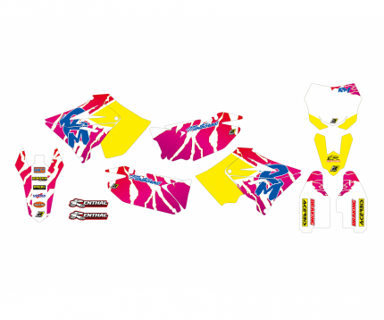 Kit adesivi retrò per kit carene restyling polisport SUZUKI RM 125 / 250 2001-2008