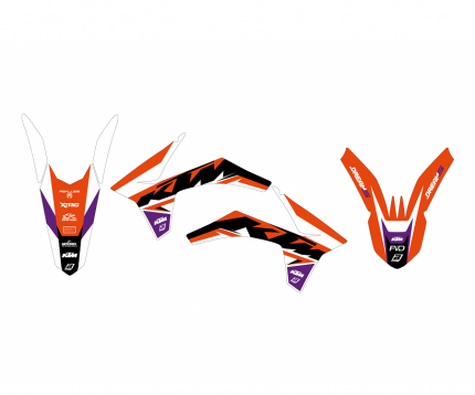 Kit adesivi Dream 5 KTM SX 125 / 150 / 250 2011-2012 KTM SXF 250 / 350 / 450 2011-2012 KTM EXC 125 / 200 / 250 / 300 2012-2013 KTM EXC-F 250 / 350 / 450 / 500 2012-2013