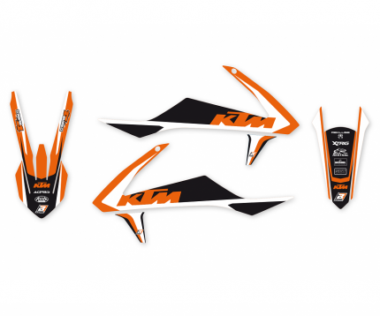 Kit adesivi Dream 4 KTM SX 125 / 150 2016-2018 KTM SX 250 2017-2018 KTM SXF 250 / 350 / 450 2016-2018 KTM XC-W 125 2017-2019 KTM EXC 250 / 300 2017-2019 KTM EXC-F 250 / 350 / 450 / 500 2017-2019
