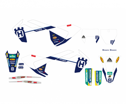 Kit adesivi replica Husqvarna Factory HUSQVARNA TC 125 2016-2018 HUSQVARNA TC 250 2017-2018 HUSQVARNA FC 250 / 350 / 450 2016-2018 HUSQVARNA TX - TE - FE 125 / 250 / 300 / 350 / 450 / 501 2017-2019