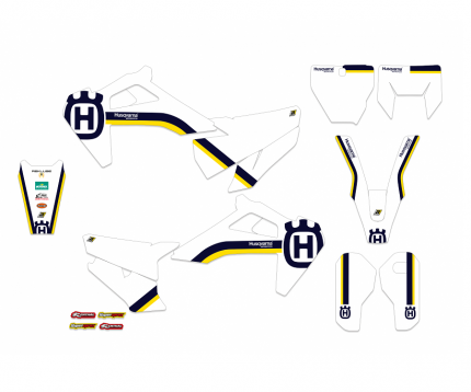 Kit adesivi RETRÒ HUSQVARNA TC - FC 125 / 250 / 350 / 450 2019-2022 HUSQVARNA TE - FE 150 / 250 / 300 / 350 / 450 / 501 2020-2023