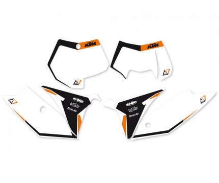 Kit adesivi portanumero KTM SX - SXF 125 / 150 / 250 / 350 / 450 2011-2012 KTM EXC - EXC-F 125 / 250 / 350 / 450 / 500 2012-2013