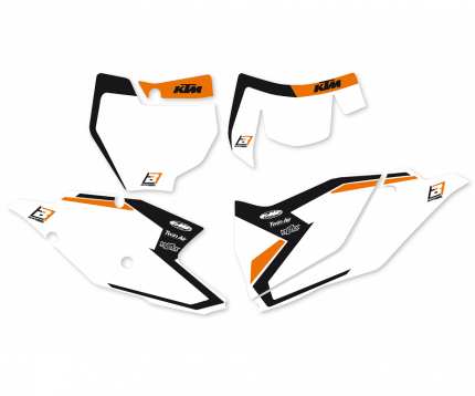 Kit adesivi portanumero Blackbird KTM SX 125 / 150 2016-2018 KTM XC-W 125 2017-2019 KTM SX 250 2017-2018 KTM EXC 250 / 300 2017-2019 KTM SXF 250 / 350 / 450 2016-2018 KTM EXC-F 250 / 350 / 450 / 500 2017-2019