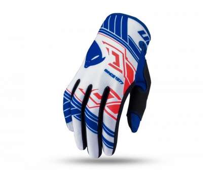 Guanti UFO SKILL HERON BIANCO / BLU / ROSSO