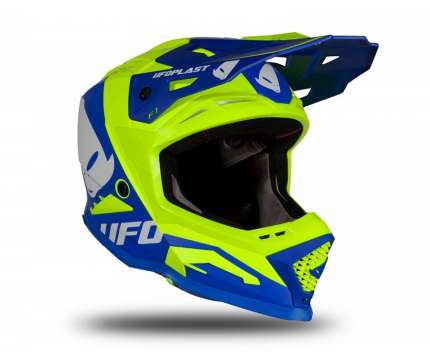 Casco UFO Echus BLU/GIALLO FLUO OPACO